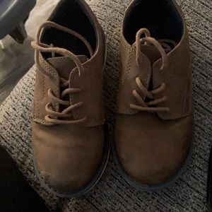 Little boys size 10 brown dress shoes.